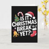 もうクリスマスの休み？教師あるあるクリスマス カード (黄色い花)