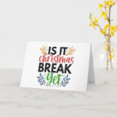 もうクリスマスの休み？面白い学校あるある カード (黄色い花)