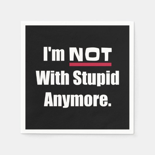 もうバカな別おもしろい婚はしない スタンダードカクテルナプキン (正面)