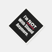 もうバカな別おもしろい婚はしない スタンダードカクテルナプキン (角)