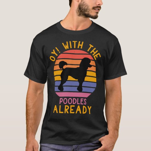 もうプードルと一緒に Tシャツ (正面)