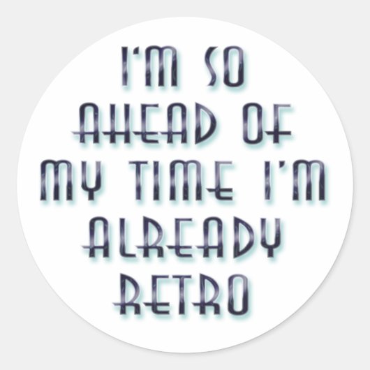 もうレトロ ラウンドシール (正面)