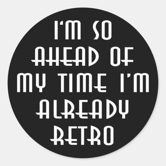 もうレトロ ラウンドシール (正面)