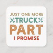 もう一つのトラックのパートを約束する スクエア名刺 (裏面)