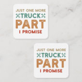 もう一つのトラックのパートを約束する スクエア名刺 (正面/裏面)