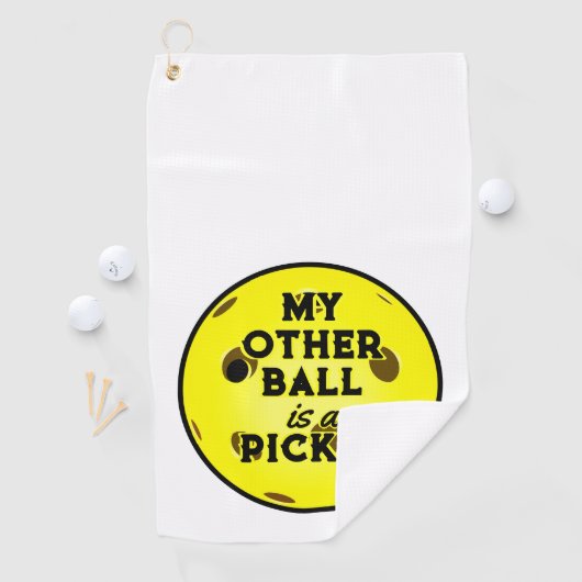 もう一つのボールはピクルゴルファーのイエローピックボール ゴルフタオル (インサイチュ)