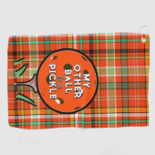 もう一つのボールはピクルゴルファーのオレンジピックボール ゴルフタオル (横)