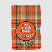 もう一つのボールはピクルゴルファーのオレンジピックボール ゴルフタオル (正面)