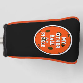 もう一つのボールはピクルゴルファーのオレンジピックボール ゴルフヘッドカバー