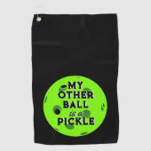 もう一つのボールはピクルゴルファーのグリーンのピックボール ゴルフタオル (正面)