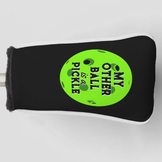 もう一つのボールはピクルゴルファーのグリーンのピックボール ゴルフヘッドカバー (正面)