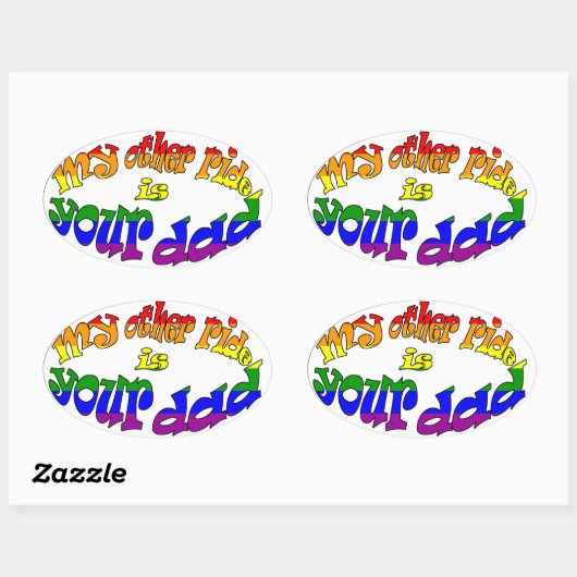 もう一つの乗り物はあなたのパパシール 楕円形シール (シート)