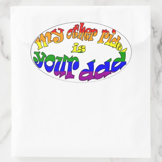 もう一つの乗り物はあなたのパパシール 楕円形シール (バッグ)