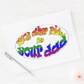 もう一つの乗り物はあなたのパパ 楕円形シール (封筒)