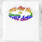 もう一つの乗り物はあなたのパパ 楕円形シール (バッグ)