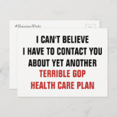もう一つの恐ろしいGOP医療計画 ポストカード (正面/裏面)