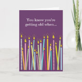 もう一つの誕生日、あまりにも多くのキャンドル カード (正面)