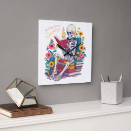 もう一つのSkeleton's 読 Book Reader スクエア壁時計