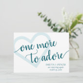 もう一つ崇拝すべき |アクアティール（緑がかった色）ハート妊娠 案内状 (スタンド正面)