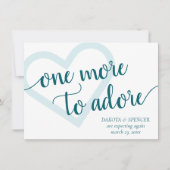 もう一つ崇拝すべき |アクアティール（緑がかった色）ハート妊娠 案内状 (正面)