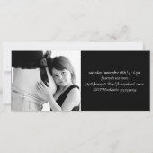 もう一つ崇拝すべき |ブラックハートフォトシャワー 招待状 (裏面)