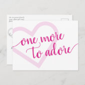 もう一つ崇拝すべき |ホットピンクハート妊娠 案内ポストカード (正面/裏面)