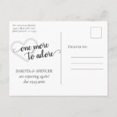 もう一つ崇拝すべき |ホットピンクハート妊娠 案内ポストカード (裏面)