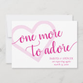 もう一つ崇拝すべき |ホットピンクハート妊娠 案内状 (正面)