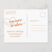 もう一つ崇拝すべき |秋オレンジ妊娠写真 案内ポストカード (裏面)