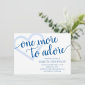 もう一つ崇拝すべき |青クラシック新生児シャワー 招待状 (スタンド正面)