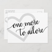 もう一つ崇拝すべき |黒シンプルハート妊娠 案内ポストカード (正面/裏面)