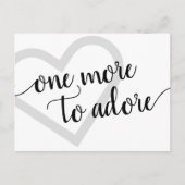 もう一つ崇拝すべき |黒シンプルハート妊娠 案内ポストカード (正面)