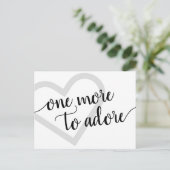 もう一つ崇拝すべき |黒シンプルハート妊娠 案内ポストカード (スタンド正面)