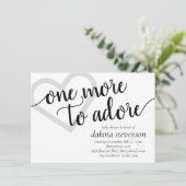 もう一つ崇拝すべき |黒シンプル赤ちゃんシャワー写真 招待状 (スタンド正面)