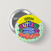 もう一つ自閉症素晴らし 缶バッジ (正面&裏面)