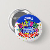 もう一つ自閉症素晴らし 缶バッジ (正面&裏面)