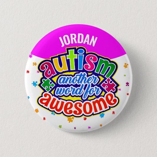 もう一つ自閉症素晴らし 缶バッジ (正面)