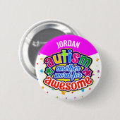 もう一つ自閉症素晴らし 缶バッジ (正面&裏面)