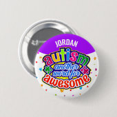 もう一つ自閉症素晴らし 缶バッジ (正面&裏面)