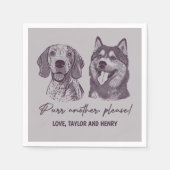 もう一つ、ペットカスタマイズのナ結婚プキン スタンダードカクテルナプキン (正面)