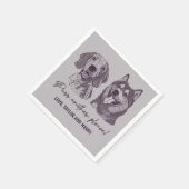 もう一つ、ペットカスタマイズのナ結婚プキン スタンダードカクテルナプキン (角)