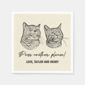 もう一つ、ペットカスタマイズのナ結婚プキン スタンダードカクテルナプキン (正面)