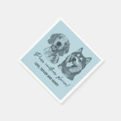 もう一つ、ペットカスタマイズのナ結婚プキン スタンダードカクテルナプキン (角)