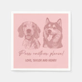 もう一つ、ペットカスタマイズのナ結婚プキン スタンダードカクテルナプキン (正面)