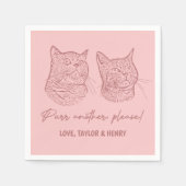 もう一つ、ペットカスタマイズのナ結婚プキン スタンダードカクテルナプキン (正面)