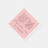 もう一つ、ペットカスタマイズのナ結婚プキン スタンダードカクテルナプキン (角)