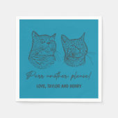 もう一つ、ペットカスタマイズのナ結婚プキン スタンダードカクテルナプキン (正面)