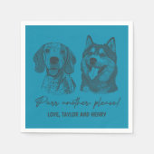 もう一つ、ペットカスタマイズのナ結婚プキン スタンダードカクテルナプキン (正面)