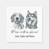 もう一つ、ペットカスタマイズのナ結婚プキン スタンダードカクテルナプキン (正面)