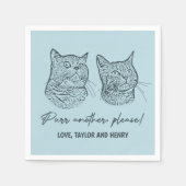 もう一つ、ペットカスタマイズのナ結婚プキン スタンダードカクテルナプキン (正面)